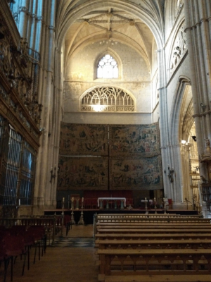 Catedral de Palencia. Tapices na porta chamada De los Reyes