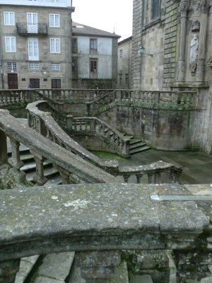 Escaliers d'accès à l'église de Saint Martin Pinario