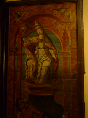Porte d'accès à la statio ou ante-sancristie à l'église de Saint Martin Pinario